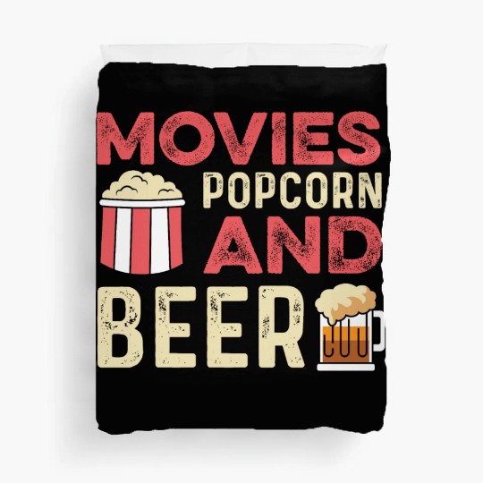 Movie Popcorn Beer Movie Critic Gift Duvet Covers