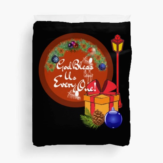 Cute A Christmas Carol God Bless Us Everyone Lamp Duvet Covers