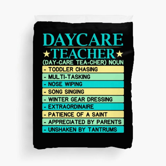 Daycare Teacher Childcare Educator Director Duvet Covers