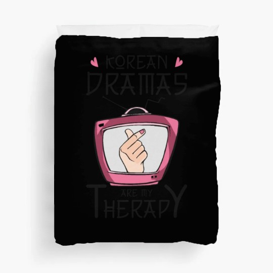 Kdrama Binge Watching Korean Drama Therapy Kpop Duvet Covers