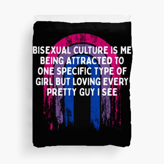 Bisexual is Being Attracted Bi LGBTQ Bi Pride Duvet Covers