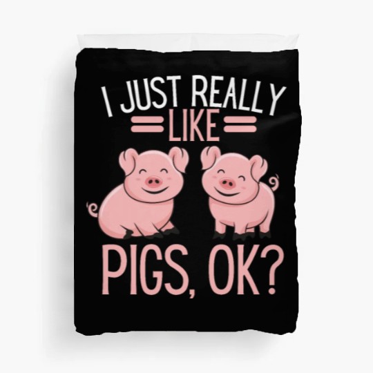 Farm Animal Lover Farmer Funny Gift Pig Duvet Covers