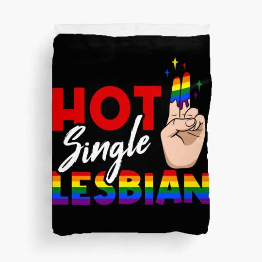 Hot Single Lesbian LGBTQ Bisexual Lesbian Pride Duvet Covers