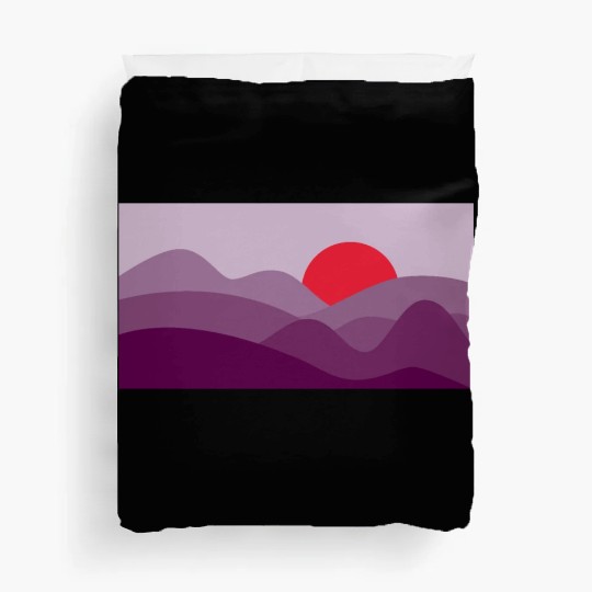 Minimalist Sun Dark Orchid Purple Duvet Covers