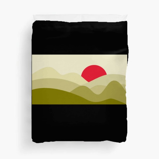 Minimalist Sun Olive Green Duvet Covers