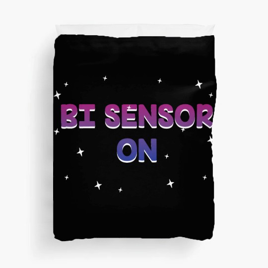 Bi Sensor On Bisexual Funny Bi Pride Humor LGBTQ Duvet Covers