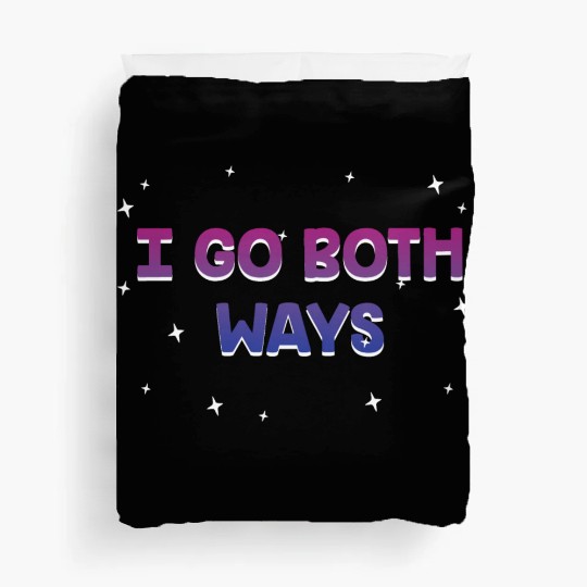 I Go Both Ways Bisexual LGBTQ Bi Pride Pun Asexual Duvet Covers