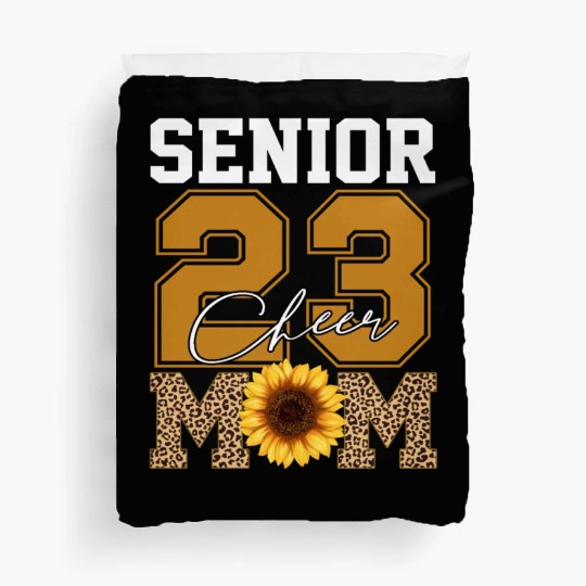 Cheer Mom Senior Class Of 2023 Sunflower Proud Mom Duvet Covers