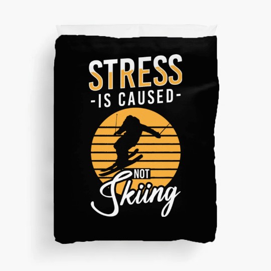 Skiing Vacation Mountains Ski Slope Duvet Covers