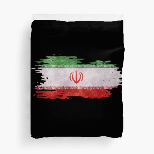 Iran - national flag, brush effect Duvet Covers