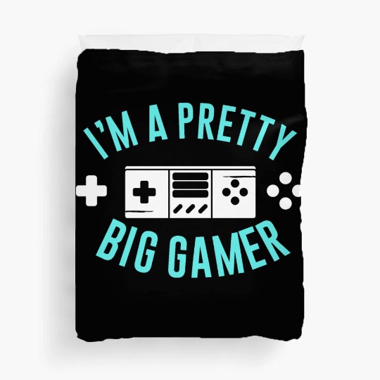 Pretty Big Gamer Video Game Player Gaming Gifts Duvet Covers