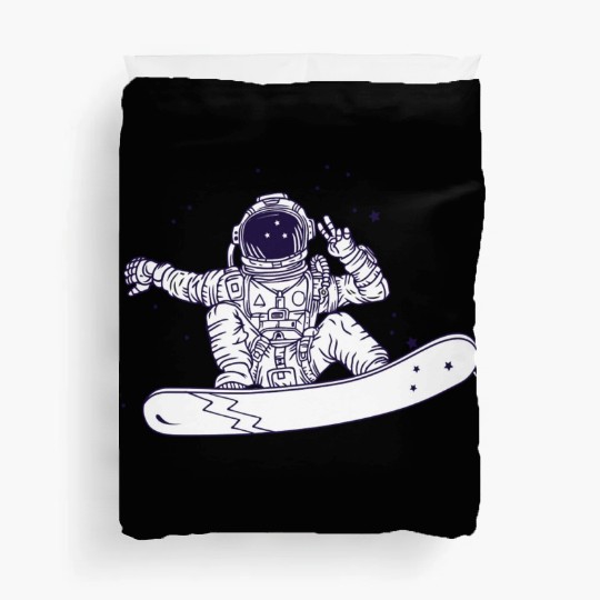 Snowboarding Astronaut Duvet Covers