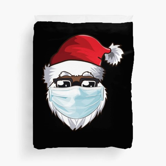 Black African American Christmas 2022 Santa Wearin Duvet Covers