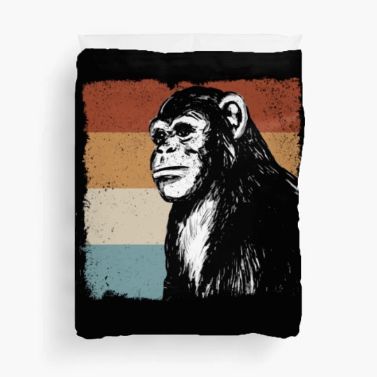 Monkey Chimpanzee Orangutan Monkey - Retro Monkey Duvet Covers