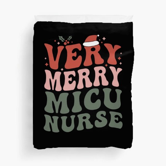 MICU Nurse Christmas Medical ICU Nursing Xmas Gift Duvet Covers