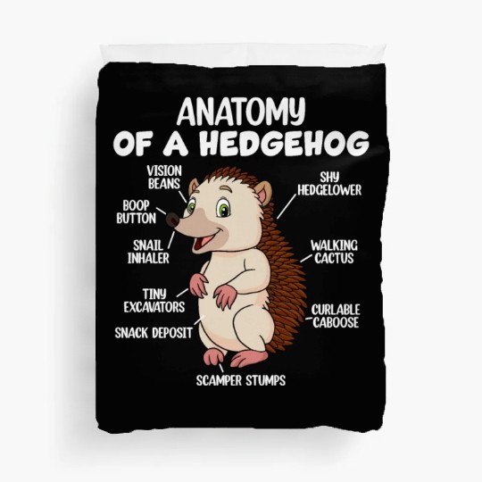 Anatomy Of A Hedgehog Duvet Covers