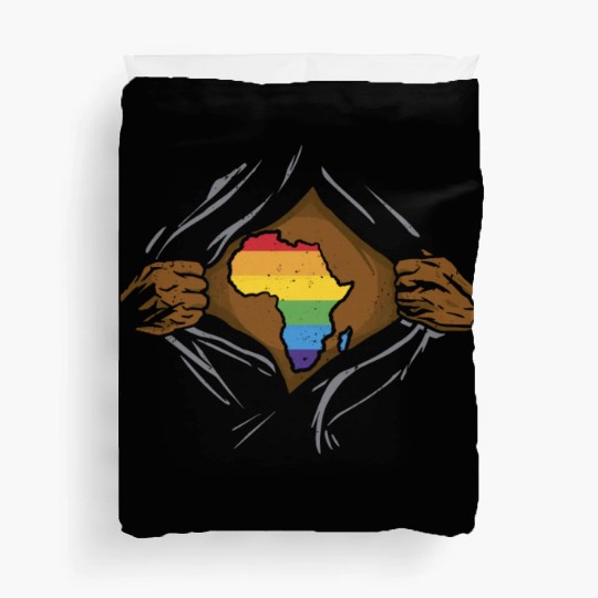 Juneteenth LGBT Pride Flag Rainbow Black Melanin Duvet Covers