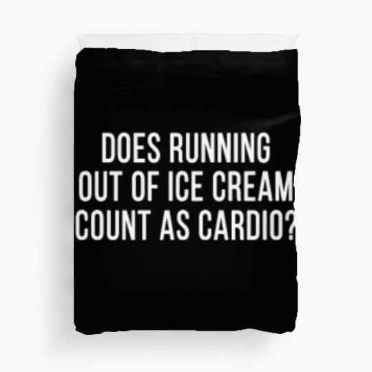 Funny Ice Cream Fan Anti Workout Exercise Gym Duvet Covers