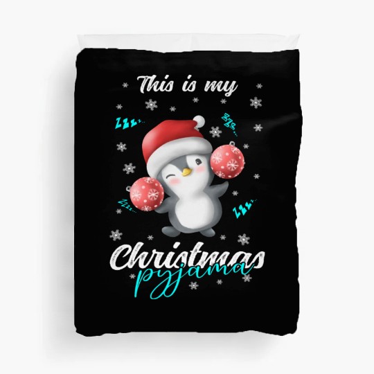 Winter Christmas Pyjama Penguin Duvet Covers