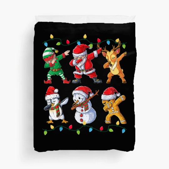 Dabbing Santa Elf Friends Christmas Duvet Covers