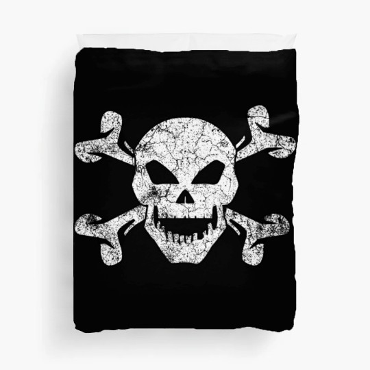 Textured Skull And Crossbones Duvet Covers