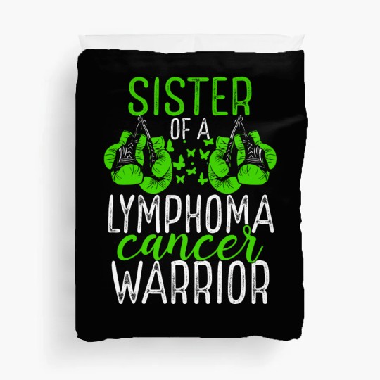Sister Lymphoma Cancer Awareness Sibling Twin Duvet Covers