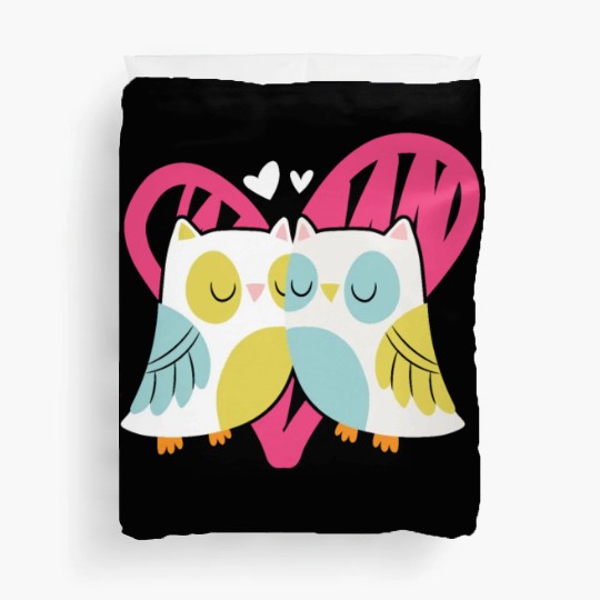Owl Valentines Day Hearts Day Cupid Bird Lover Duvet Covers