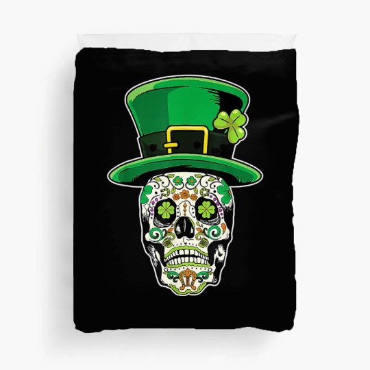 Sugar Skull | St Patricks Day of the Dead Duvet Covers
