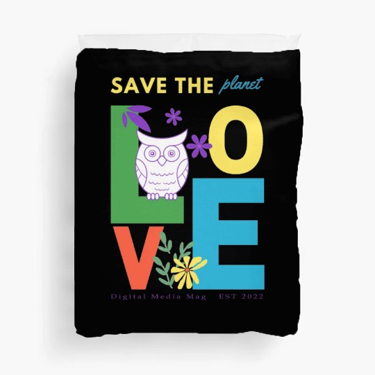Save the planet eco friendly design Duvet Covers