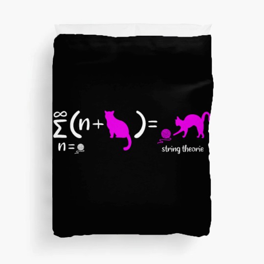 String Theory Nerd Physics Schrodinger's Cat Duvet Covers