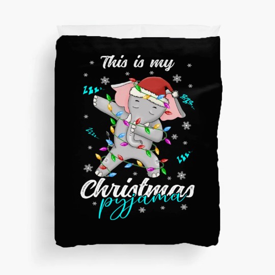 Winter Christmas Pyjama Elephant Duvet Covers