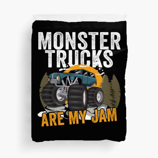 Monster Trucks Are My Jam Vintage Retro Duvet Covers
