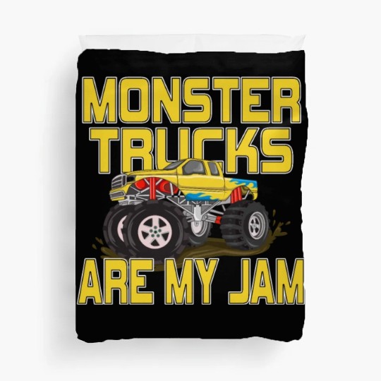 Monster Trucks Are My Jam Vintage Retro Duvet Covers