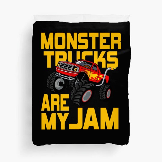 Monster Trucks Are My Jam Vintage Retro Duvet Covers