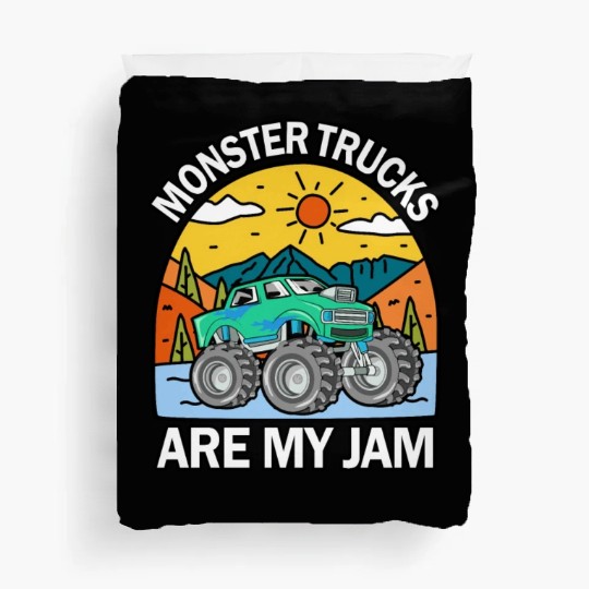 Monster Trucks Are My Jam Vintage Retro Duvet Covers