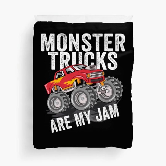 Monster Trucks Are My Jam Vintage Retro Duvet Covers