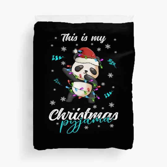 Winter Christmas Pyjama Panda Duvet Covers