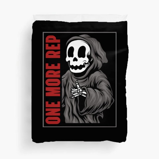 Weightlifting Grim Reaper Gym Workout Humor Duvet Covers