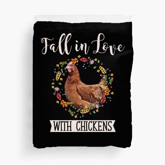 Fall Chicken Lover Farming Thanksgiving Duvet Covers