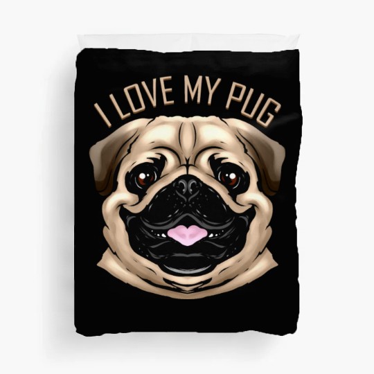 Dog Lover - I Love My Pug Duvet Covers