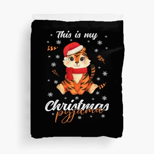 Winter Christmas Pyjama Tiger Duvet Covers