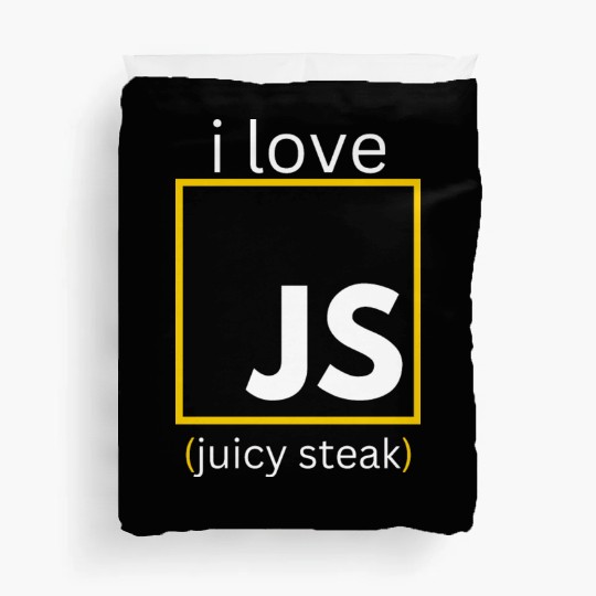 JavaScript web developer funny programming Duvet Covers