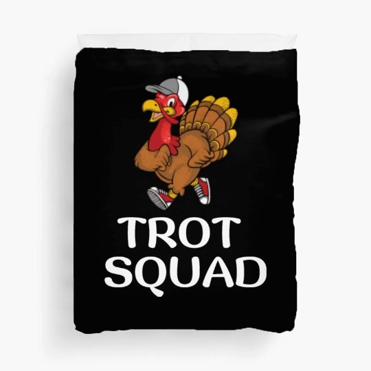 Thanksgiving Running Turkey Trot Squad Duvet Covers
