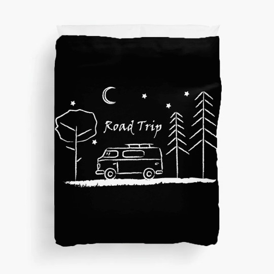 Road trip – your heart beats for camping Duvet Covers