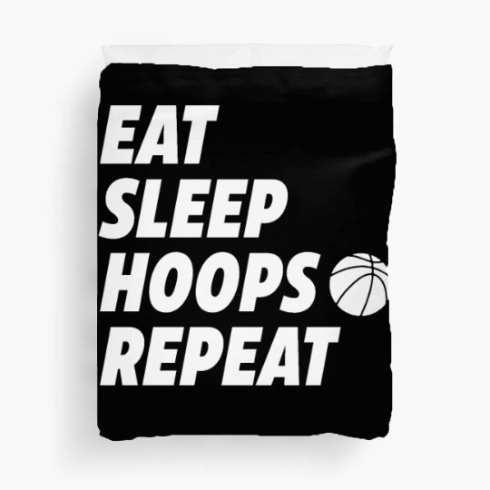 Eat Sleep Hoops Repeat Basketball Duvet Covers