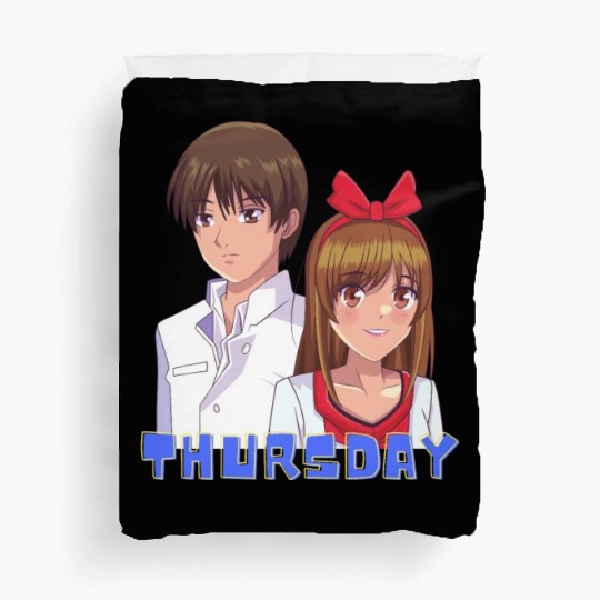 Anime Boy and Girl Day of The Week Thursday Duvet Covers