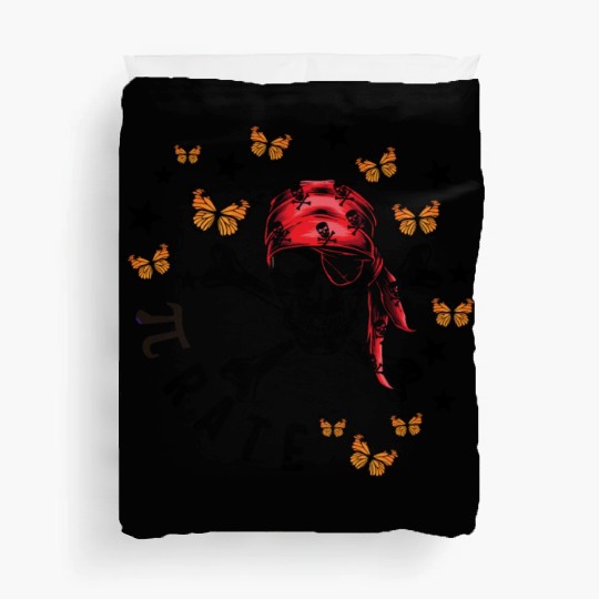 Halloween Math Teacher Duvet Covers, Pi Rate Skull Humor