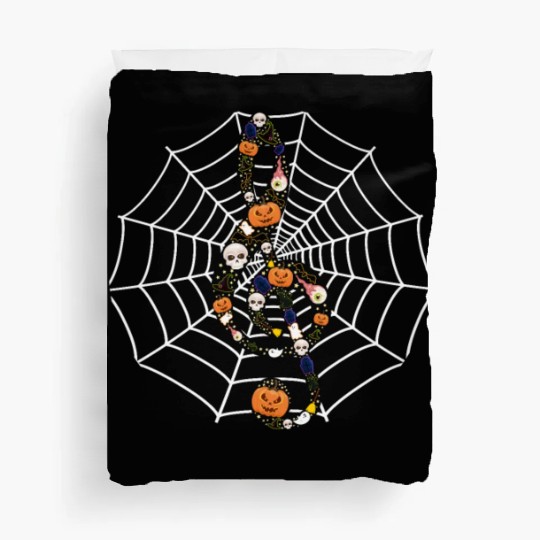 Halloween Music Teacher Duvet Covers, Music Note Symbol