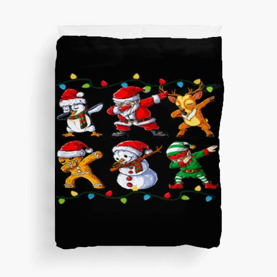 Dabbing Santa Elf Friends Christmas Boys Girls Men Duvet Covers