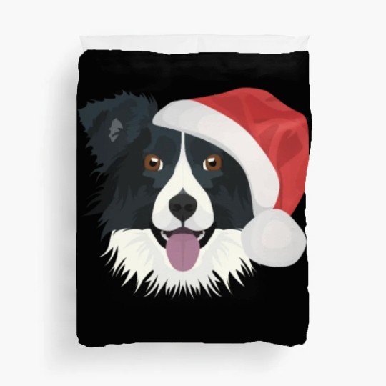 Border Collie Merry Christmas Duvet Covers